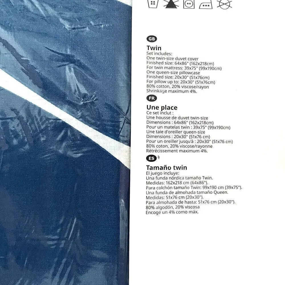 IKEA KANTDRACENA Twin Duvet Cover & Pillowcase